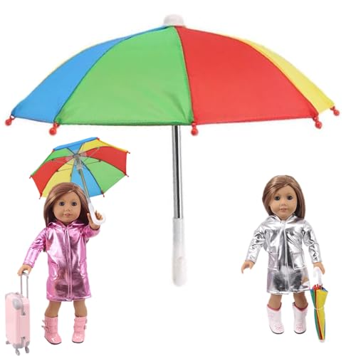 Jorzer Puppenschirm Regenschirm für 18 Zoll Puppen, 10, 2 x 8, 5 Zoll Bunte Spielzeug Regenschirm Öffnen Sie die winzigen lustigen Mini -Regenschirme für Dekorationen Puppe, Spielzeug, Mini, Tiny Jorzer Puppenschirm Regenschirm für 18 Zoll Puppen, 10, 2 x 8, 5 Zoll Bunte Spielzeug Regenschirm Öffnen Sie die winzigen lustigen Mini -Regenschirme für Dekorationen Puppe, Spielzeug, Mini, Tiny von Jorzer