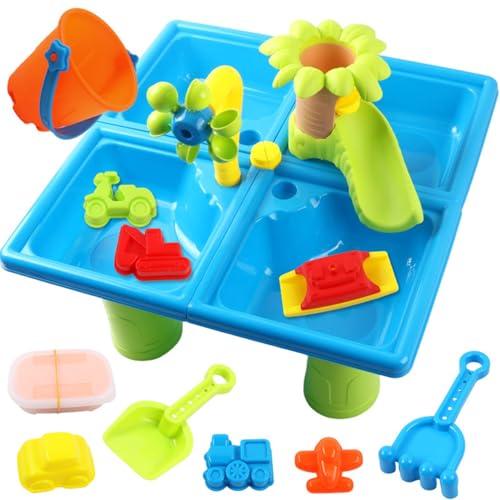 Jorzer Sandwasserspiegel, 24 pcs/Set 2 in 1 sicheres Kunststoff -Kleinkindwasserspiegel mit Strandspielzeug, lustiger sensorischer, tragbarer Kindertische für Außenseite, Sand, Sensor Jorzer Sandwasserspiegel, 24 pcs/Set 2 in 1 sicheres Kunststoff -Kleinkindwasserspiegel mit Strandspielzeug, lustiger sensorischer, tragbarer Kindertische für Außenseite, Sand, Sensor von Jorzer