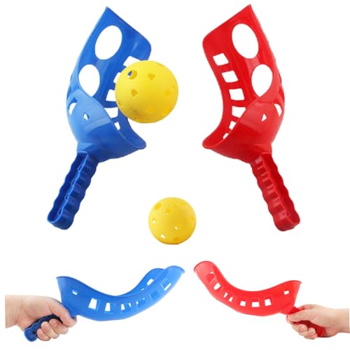 Jorzer Scoop Ball Yard Parent-Kind-Kind-Kugel-Ballspiel umfasst 4 Scoops und 2 Bälle im Freien im Freien Outdoor-resistenten Strandpicknickspiel für Kinder, Erwachsene 2 Set von Jorzer