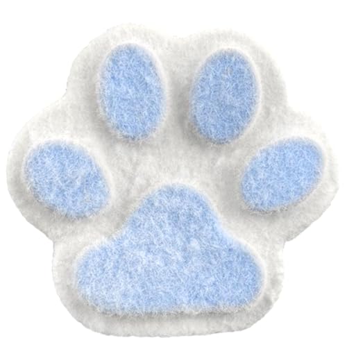 Jorzer Sensorischer Stressball süße Katzenpfote 14 cm blau und weiß großer Quetschball sicherer Stressabbau-Ball aus Silikon mit beflockter Oberfläche Zappel-Quetschspielzeug Jorzer Sensorischer Stressball süße Katzenpfote 14 cm blau und weiß großer Quetschball sicherer Stressabbau-Ball aus Silikon mit beflockter Oberfläche Zappel-Quetschspielzeug von Jorzer