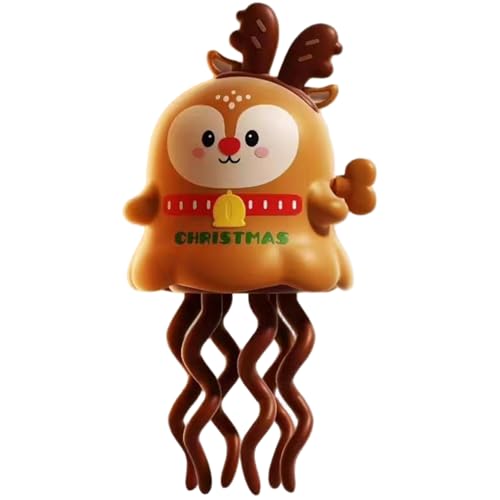 Jorzer Tanztanz Tintenfisch Spielzeug Santa Elch Uhrwerk Tintenfisch Tanz Spielzeug Keine Batterie benötigt Stressabbau für Weihnachtsjungen und Mädchen, Hellbraun Jorzer Tanztanz Tintenfisch Spielzeug Santa Elch Uhrwerk Tintenfisch Tanz Spielzeug Keine Batterie benötigt Stressabbau für Weihnachtsjungen und Mädchen, Hellbraun von Jorzer