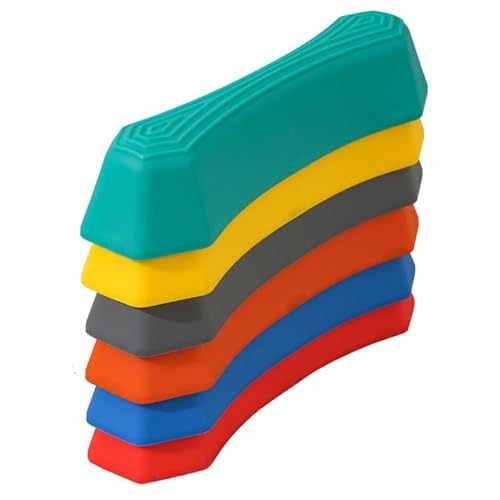 Jorzer Trittsteine für Kinder, 6pcs Nicht rutschfeste Kunststoffbalance-Stufe Stapelstapelkind Flexible Kombination sensorisches Spielzeug für Innen- und Außenbalancieren, Balancing Jorzer Trittsteine für Kinder, 6pcs Nicht rutschfeste Kunststoffbalance-Stufe Stapelstapelkind Flexible Kombination sensorisches Spielzeug für Innen- und Außenbalancieren, Balancing von Jorzer