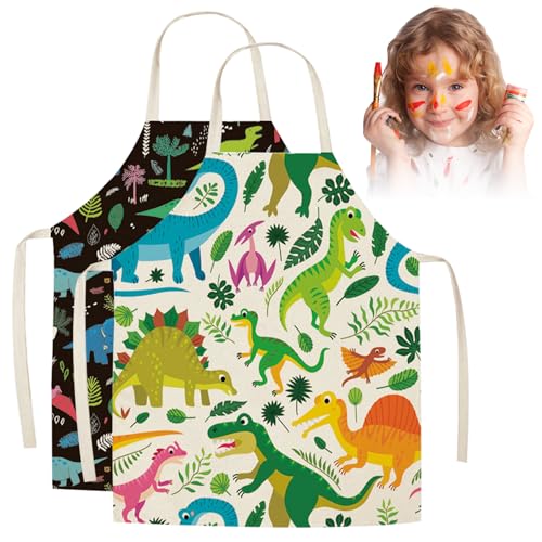 Kinder Schürze 2 Stile süße Dinosaurierschürze für Jungen waschbar & Fleckenresistente Farbe Verstellbar und atmungsaktiven Kunstschürzen für Kinder Kochen Backmalerei 2pcs Kinder Schürze 2 Stile süße Dinosaurierschürze für Jungen waschbar & Fleckenresistente Farbe Verstellbar und atmungsaktiven Kunstschürzen für Kinder Kochen Backmalerei 2pcs von Jorzer