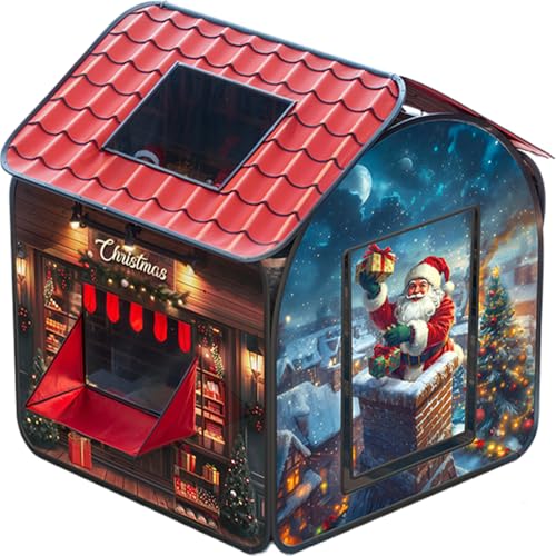 Kinderzelt, 33x33x37 -Zoll Weihnachtsfest -Kinderspielhaus mit Windows -Stoffklappen -Kleinkindzelt tragbar für Innen- und Spaß -Weihnachtsplätze für den Freien im Freien im Kinderzelt, 33x33x37 -Zoll Weihnachtsfest -Kinderspielhaus mit Windows -Stoffklappen -Kleinkindzelt tragbar für Innen- und Spaß -Weihnachtsplätze für den Freien im Freien im von Jorzer
