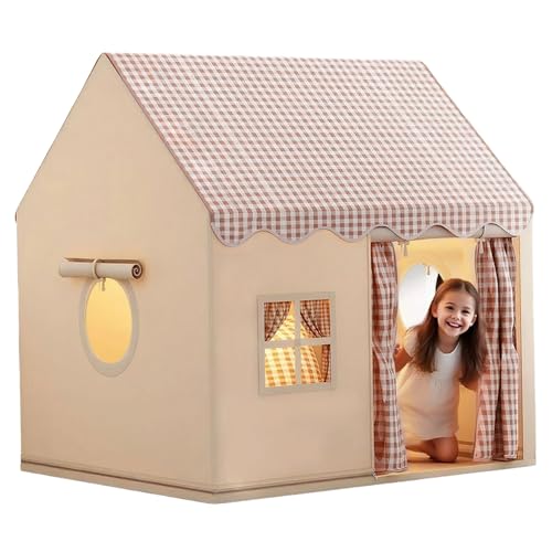 Kinderzelt Indoor 47x39x51 Zoll atmungsaktives Spielzelt mit Tür und Fenster Faltbarer Kinderspielhaus mit Abnehmbarer Metallunterstützung für Jungen Mädchen von Jorzer