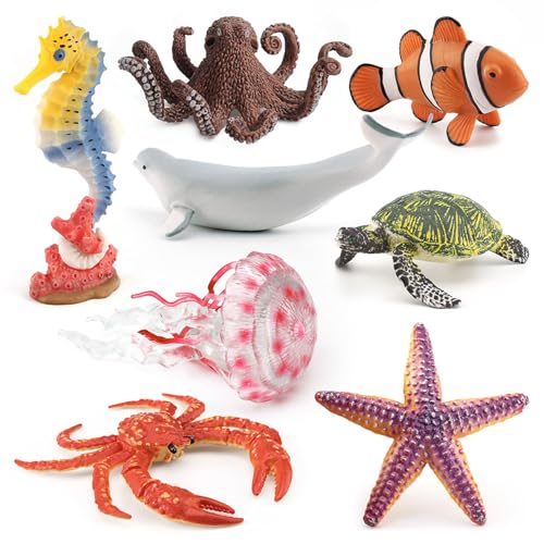 Meerestiere, 8pcs realistische Tierfiguren umfassen Beluga -Wal, Seepferdchen, Quallen und mehr lernende Lernspielzeuggeburtstagsgeschenk -Tiere für Kinder Jungen Mädchen Meerestiere, 8pcs realistische Tierfiguren umfassen Beluga -Wal, Seepferdchen, Quallen und mehr lernende Lernspielzeuggeburtstagsgeschenk -Tiere für Kinder Jungen Mädchen von Jorzer