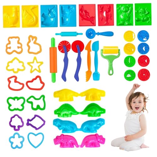 Playdough-Werkzeuge für Kinder im Alter von 4 bis 8 Jahren, farbenfrohe lustige DIY-Spieldächer-Sets mit einfach zu bedienenden und sauberen Spielteig-Teig-Sets für Kinder im Alter von 2 bis 4 Spiel von Jorzer