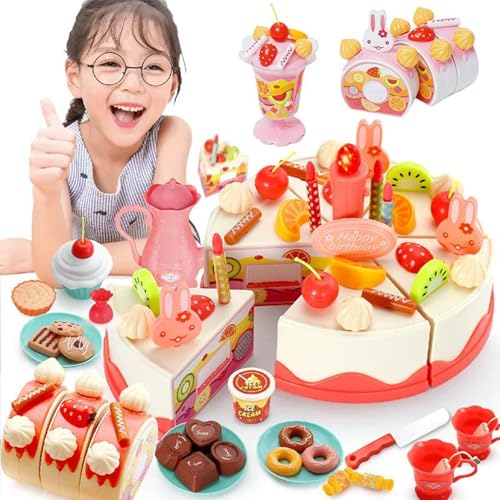 Spielen Sie Kuchensets für Kinder mit Light & Music, 82pcs/Set Fake Cake mit Kerzen Lustig DIY Schneiden vor, Spielen Geburtstagsspielzeug für Kinder Jungen Mädchen Geschenk Spielen Sie Kuchensets für Kinder mit Light & Music, 82pcs/Set Fake Cake mit Kerzen Lustig DIY Schneiden vor, Spielen Geburtstagsspielzeug für Kinder Jungen Mädchen Geschenk von Jorzer