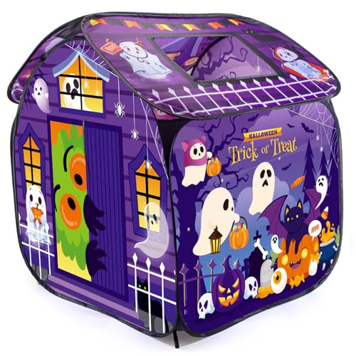 Spielen Sie Zelt für Kinder, Halloween-Lüftungsfaltungsfalt-Pop-up-Kleinkindspielhaus mit Türflip & Top-Öffnung, Trick oder Behandlungsfade-Fade-Resistant-Zelt für Mädchen Jungen Geschenk Spielen Sie Zelt für Kinder, Halloween-Lüftungsfaltungsfalt-Pop-up-Kleinkindspielhaus mit Türflip & Top-Öffnung, Trick oder Behandlungsfade-Fade-Resistant-Zelt für Mädchen Jungen Geschenk von Jorzer