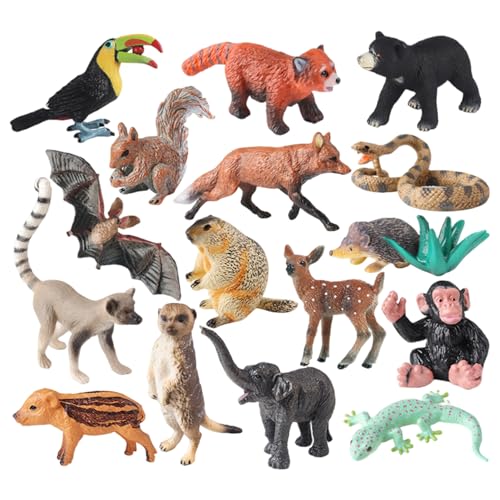 Waldtiere Abbildungen 16pcs realistische winzige Tierfiguren pädagogische Plastikminiaturfiguren für Kinder Spielzeugkuchen Topper Waldtiere Abbildungen 16pcs realistische winzige Tierfiguren pädagogische Plastikminiaturfiguren für Kinder Spielzeugkuchen Topper von Jorzer