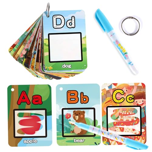 Wasser Malbuch, 26 Alphabet Flash -Karten Lernspielzeug Alphabet Wasser Malvorlagen für 3 4 5 Jahre alte Kinder Kleinkinder Wasser Malbuch, 26 Alphabet Flash -Karten Lernspielzeug Alphabet Wasser Malvorlagen für 3 4 5 Jahre alte Kinder Kleinkinder von Jorzer