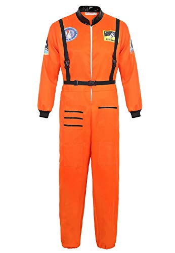 Josamogre Astronauten Kostüm Erwachsene Herren Kostüm Astronau Anzugt Weltraum Raumfahrer Halloween Cosplay Orange s Josamogre Astronauten Kostüm Erwachsene Herren Kostüm Astronau Anzugt Weltraum Raumfahrer Halloween Cosplay Orange s von Josamogre