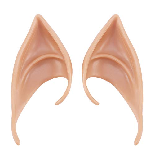 Josenidny 1 Paar PVC Fee Elfen Elfen Maske Gruselige Maske für neue Feiertage Dekoration Weiche Spitze Ohren prosthetisch heller Teint von Josenidny