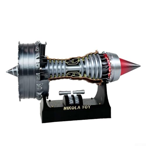 Jotekonoby Turbofan Motormodell, realistisches Flugzeug, Turbojet-Nachbildung, pädagogisches Display, 24 cm, für PLA mit LED-Lichtern, USB-betrieben, für Luftfahrt-Enthusiasten von Jotekonoby