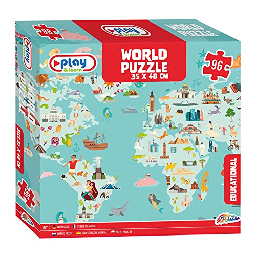 Jouetprive-World Puzzle, 96-teilig, 400026 von Jouet-Plus