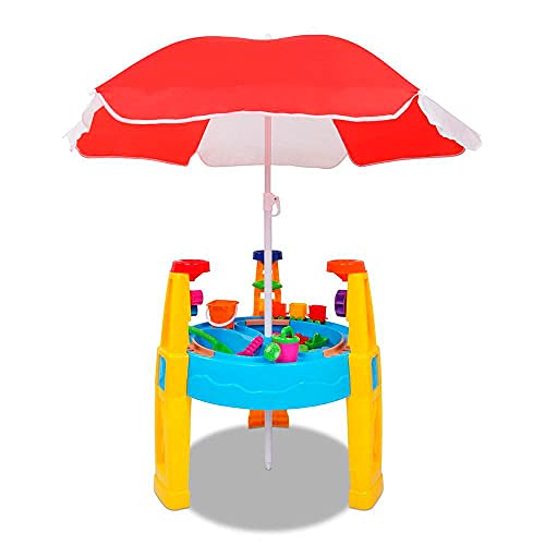 zand-en-watertafels - Zand- en Waterspeelplaats met Parasol (1 TOYS) von Jouet-Plus