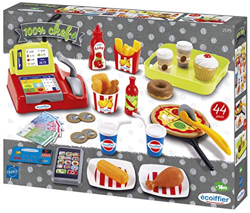Ecoiffer 7600002595 Kasse + Imbiss-Zubehör Spielteille, Creme weiß Ecoiffer 7600002595 Kasse + Imbiss-Zubehör Spielteille, Creme weiß von Ecoiffer