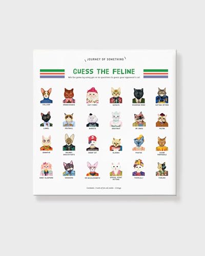 Guess The Feline Card Game – Artist Designed Quirky Cat Guessing Game for Families & Friends Guess The Feline Card Game – Artist Designed Quirky Cat Guessing Game for Families & Friends von Journey of Something