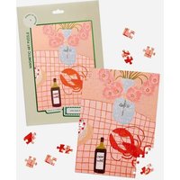 Lobster Lunch Magnetic Puzzle - Artist Designed Fridge Puzzle 100 Piece Fridge Puzzle von Journey of Something