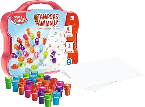 Maped Joustra J41476, 41476, 41476, Kreative Tiere, für Kinder ab 3 Jahren, 26 Stempel, vorgeschnitten, waschbar, Mehrfarbig Maped Joustra J41476, 41476, 41476, Kreative Tiere, für Kinder ab 3 Jahren, 26 Stempel, vorgeschnitten, waschbar, Mehrfarbig von Maped