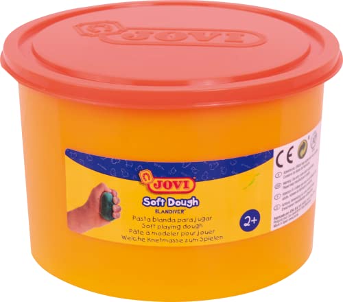 Jovi Blandiver Knete, extra weiche Knetmasse für Kinder ab 2 Jahren, orange, 1 Dose, 460 g von Jovi