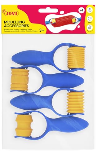 Jovi Knetrollen aus Kunststoff, zum Verzieren von Knete, 4 verschiedene Modelle in einem Beutel Jovi Knetrollen aus Kunststoff, zum Verzieren von Knete, 4 verschiedene Modelle in einem Beutel von Jovi
