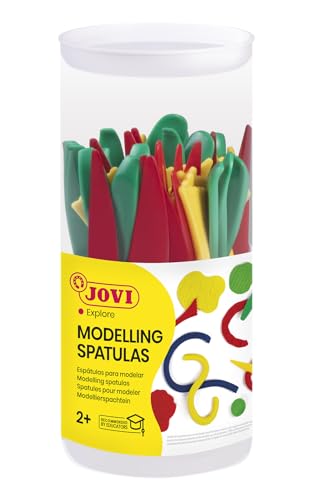 Jovi Modellierwerkzeuge zum Bearbeiten von Knete, Plastilin u.a., 3 Modelle zu je 16 Stück, insgesamt 48 Stück von Jovi