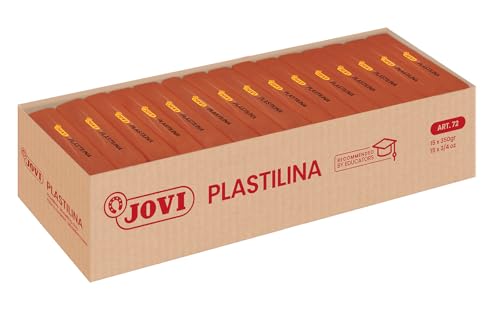 Jovi Plastilina, 15 Tabletten 350 gr, braun-Gehäuse (7209) von Jovi