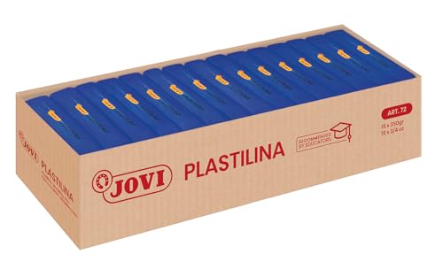 Jovi Plastilina Knetmasse, 15 Tabletten 350 g, Dunkelblau (7213), gramos von Jovi