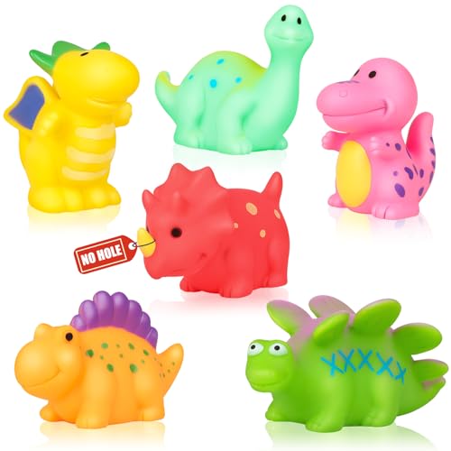 Jovicos 6 Stück Dinosaurier Badespielzeug Babys ab 1 Jahr, Ohne Loch Wasserspielzeug für Kinder, Badewannenspielzeug Pool Spielzeug Geschenke für Jungen und Mädchen Jovicos 6 Stück Dinosaurier Badespielzeug Babys ab 1 Jahr, Ohne Loch Wasserspielzeug für Kinder, Badewannenspielzeug Pool Spielzeug Geschenke für Jungen und Mädchen von Jovicos