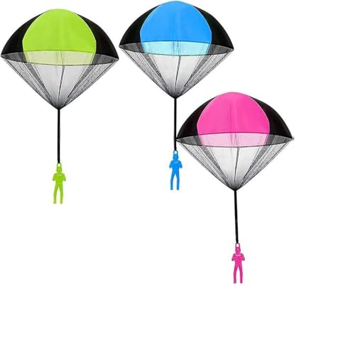 Jovicos Fallschirm Spielzeug Kinder, 3 STK Fallschirmspringer Spielzeug, Outdoor Spiele für Kinder, Fallschirm Wurfspiel Outdoor Spielzeug, Give Aways Mitgebsel Kindergeburtstag Gastgeschenke von Jovicos