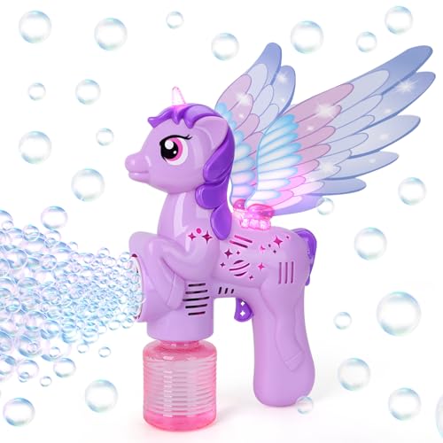 Jovicos Seifenblasenpistolen für Kinder, LED-Licht Einhorn-Seifenblasenmaschine, Kinder Automatische Luftblasen Pistole, Seifenblasenpistole Elektrisch Luftblasen Maschine für Mädchen Geschenk Jovicos Seifenblasenpistolen für Kinder, LED-Licht Einhorn-Seifenblasenmaschine, Kinder Automatische Luftblasen Pistole, Seifenblasenpistole Elektrisch Luftblasen Maschine für Mädchen Geschenk von Jovicos