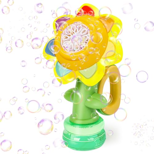 Jovicos Seifenblasenmaschine für Kinder, Wiederaufladbare tanzende Sonnenblumen-Seifenblasenmaschine, Glühende luftblasen Maschine, Baby-Seifenblasenwerfer Seifenblasen-Spielzeug für Kinder Jovicos Seifenblasenmaschine für Kinder, Wiederaufladbare tanzende Sonnenblumen-Seifenblasenmaschine, Glühende luftblasen Maschine, Baby-Seifenblasenwerfer Seifenblasen-Spielzeug für Kinder von Jovicos