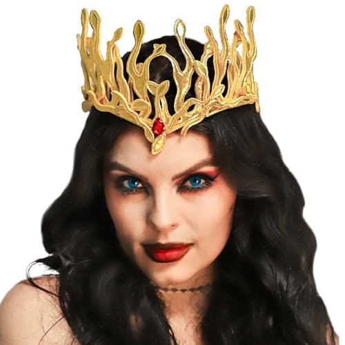 Jovono Goldenes Schlangenkronen-Stirnband, Schlangen-Kopfschmuck, Cosplay, Kopfschmuck, Halloween, Festival, Kopfschmuck für Damen von Jovono