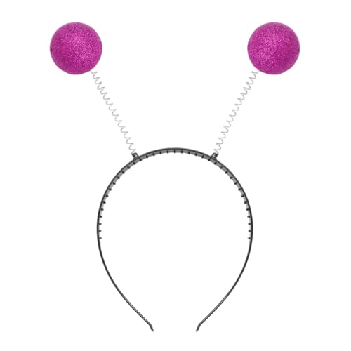 Jowowha Alien Haarreif Glitzer Alien Stirnband mit 2 runden schwingenden Bällen Außerirdisch Kopfschmuck Disco Accessoire Karneval Fasching Kostüm Hot Pink Einheitsgröße Jowowha Alien Haarreif Glitzer Alien Stirnband mit 2 runden schwingenden Bällen Außerirdisch Kopfschmuck Disco Accessoire Karneval Fasching Kostüm Hot Pink Einheitsgröße von Jowowha
