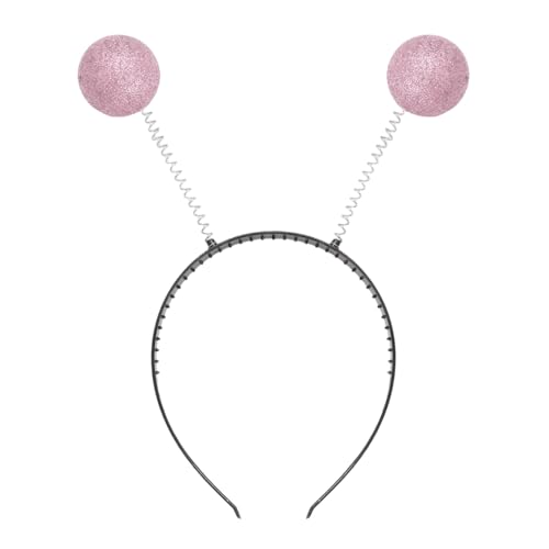 Jowowha Alien Haarreif Glitzer Alien Stirnband mit 2 runden schwingenden Bällen Außerirdisch Kopfschmuck Disco Accessoire Karneval Fasching Kostüm Rosa Einheitsgröße Jowowha Alien Haarreif Glitzer Alien Stirnband mit 2 runden schwingenden Bällen Außerirdisch Kopfschmuck Disco Accessoire Karneval Fasching Kostüm Rosa Einheitsgröße von Jowowha