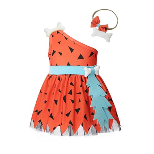 Jowowha Baby Mädchen Kleid Höhlenmädchen Kleid mit Haarband Steinzeit Feuerstein Kostüm Halloween Karneval Faschingskostüm Orange 74-80 Jowowha Baby Mädchen Kleid Höhlenmädchen Kleid mit Haarband Steinzeit Feuerstein Kostüm Halloween Karneval Faschingskostüm Orange 74-80 von Jowowha