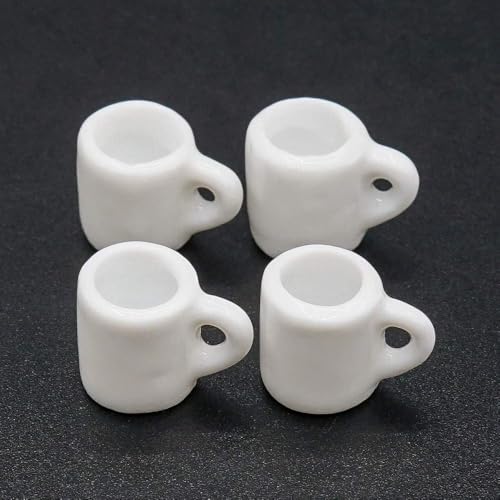 Mini-Kaffeetassen im Format 1/12, Puppenhaus-Dekoration, Zubehör, DIY-Puppenhaus-Set, 4 Stück Mini-Kaffeetassen im Format 1/12, Puppenhaus-Dekoration, Zubehör, DIY-Puppenhaus-Set, 4 Stück von Jowxsx