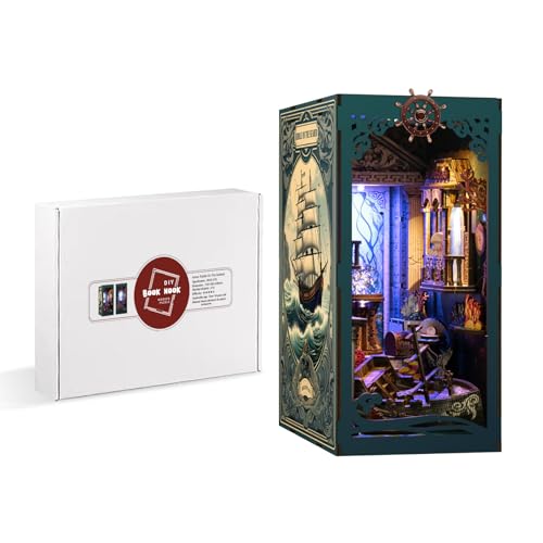 Joxvizx DIY Book Nook Kit, 3D-Holzpuzzle, Puppenhaus, Montagespielzeug für Erwachsene, Jugendliche, Jugendliche, Bücherzimmer, Miniaturhaus, Bücherregal-Set mit Licht, Modellbau, Geschenk für Familie Joxvizx DIY Book Nook Kit, 3D-Holzpuzzle, Puppenhaus, Montagespielzeug für Erwachsene, Jugendliche, Jugendliche, Bücherzimmer, Miniaturhaus, Bücherregal-Set mit Licht, Modellbau, Geschenk für Familie von Joxvizx