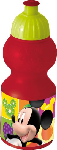 Joy Toy 736050 - Disney Mickey Mouse Sportflasche, 350 ml, 6 x 6 x 17 cm von Joytoy