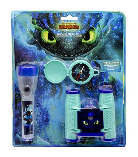Joy Toy 76064 How to Train Your Dragon Adventureset 3 teilig Fernglas, Kompass und Taschenlampe auf Blisterkarte, dunkelblau, Größe M Joy Toy 76064 How to Train Your Dragon Adventureset 3 teilig Fernglas, Kompass und Taschenlampe auf Blisterkarte, dunkelblau, Größe M von Joytoy