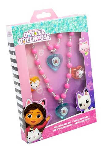 Joytoy Gabby's Dollhouse Schmuckset: 1 Perlenarmband, 1 Perlenhalskettchen, 2 Ringe - in Geschenkpackung 12x2,5x18,5 cm Joytoy Gabby's Dollhouse Schmuckset: 1 Perlenarmband, 1 Perlenhalskettchen, 2 Ringe - in Geschenkpackung 12x2,5x18,5 cm von Joytoy