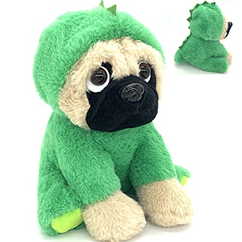 JoyAmigo Plüschtier Mops, gekleidet wie ein Dinosaurier, ultraweicher Plüschhund, 9 Zoll hoch, Kuschelwelpe für Kinder und Dinosaurierliebhaber, tolle Geschenkidee JoyAmigo Plüschtier Mops, gekleidet wie ein Dinosaurier, ultraweicher Plüschhund, 9 Zoll hoch, Kuschelwelpe für Kinder und Dinosaurierliebhaber, tolle Geschenkidee von JoyAmigo