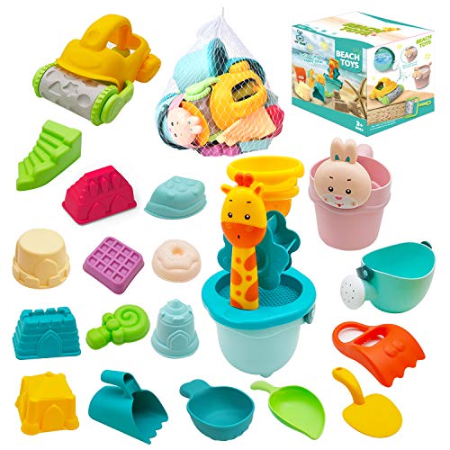 JoyGrow Kinder Sandspielzeug,Strand Spielzeug Set in Wiederverwendbarer Netzbeutel,Wasser Spielzeug mit Spaten Schaufel,Sandkasten Eimer Tier Formen,Badespielzeug für Jungen und Mädchen JoyGrow Kinder Sandspielzeug,Strand Spielzeug Set in Wiederverwendbarer Netzbeutel,Wasser Spielzeug mit Spaten Schaufel,Sandkasten Eimer Tier Formen,Badespielzeug für Jungen und Mädchen von JoyGrow