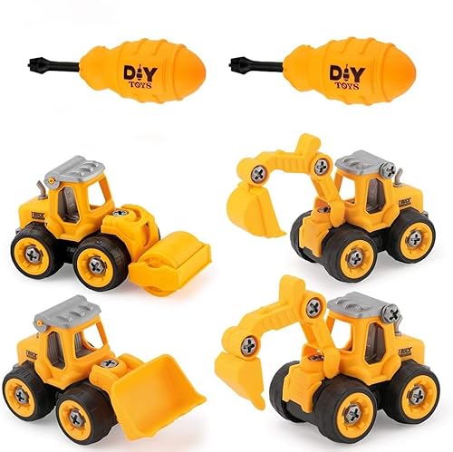 JoyGrow Montage Spielzeug Auto LKW Bagger Spielzeug mit Schraubendreher BAU Baufahrzeuge Fahrzeuge JoyGrow Montage Spielzeug Auto LKW Bagger Spielzeug mit Schraubendreher BAU Baufahrzeuge Fahrzeuge von JoyGrow