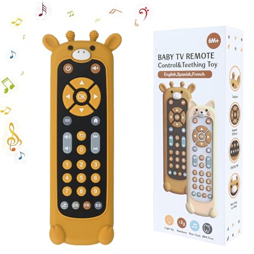 JoyJoyful Baby Fernbedienung Spielzeug ab 6 Monate, Musikalische Spielzeuge für Babies mit Englisch/Französisch/Spanisch, Lernspielzeug mit Liedern Geräuschen Geschenk Mädchen Jungen (Schwarzer AFFE) JoyJoyful Baby Fernbedienung Spielzeug ab 6 Monate, Musikalische Spielzeuge für Babies mit Englisch/Französisch/Spanisch, Lernspielzeug mit Liedern Geräuschen Geschenk Mädchen Jungen (Schwarzer AFFE) von JoyJoyful