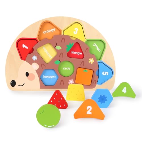 JoyJoyful Montessori Puzzle Spielzeug für 1 2 3 Jahre alte Jungen Mädchen, Holz Jigsaws Puzzle für Junge Kleinkind Vorschule Lernen Farbe Sortieren Spielzeug für Kleinkinder, Holz Steckbretter JoyJoyful Montessori Puzzle Spielzeug für 1 2 3 Jahre alte Jungen Mädchen, Holz Jigsaws Puzzle für Junge Kleinkind Vorschule Lernen Farbe Sortieren Spielzeug für Kleinkinder, Holz Steckbretter von JoyJoyful