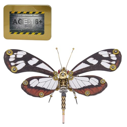 JoyMate Butterfly 3D Metall Puzzle für Erwachsene, Steampunk Mental Puzzle Modellbau Kits, DIY Mechanische Insekt Puzzle Handwerk Kreative Geschenke, 150 Teilen von JoyMate