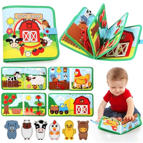 JoyPlus Busy Board Montessori Spielzeug, 18 in 1 Bauernhof Beschäftigt Board Montessori Spielzeug für 1 2 3 4 Jahre Kleinkinder, Vorschule Lernaktivitäten Entwickelnde Sensorische Board JoyPlus Busy Board Montessori Spielzeug, 18 in 1 Bauernhof Beschäftigt Board Montessori Spielzeug für 1 2 3 4 Jahre Kleinkinder, Vorschule Lernaktivitäten Entwickelnde Sensorische Board von JoyPlus