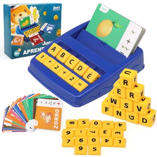 JoyPlus Lernkarten Montessori Spielzeug Lesen Lernen, Buchstaben Lernen und Zahlen Rechnen Lernspiele ab 3-6 Jahren, Buchstaben Lernspiele,Lernspielzeug Einschulung für Mädchen und Junge Geschenkideen von JoyPlus